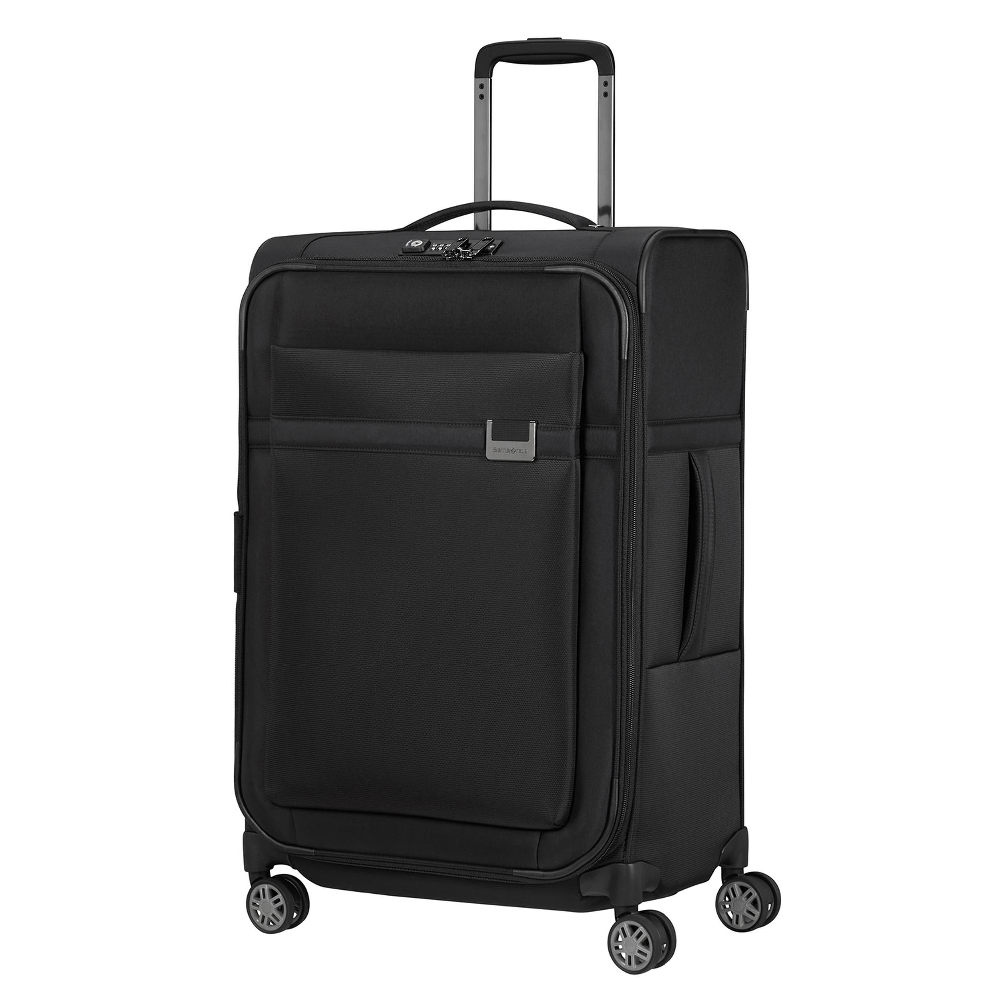 Samsonite Siyah Aırea - 4 Tekerlekli Spinner Körüklü Orta Boy Valiz 67 Cm