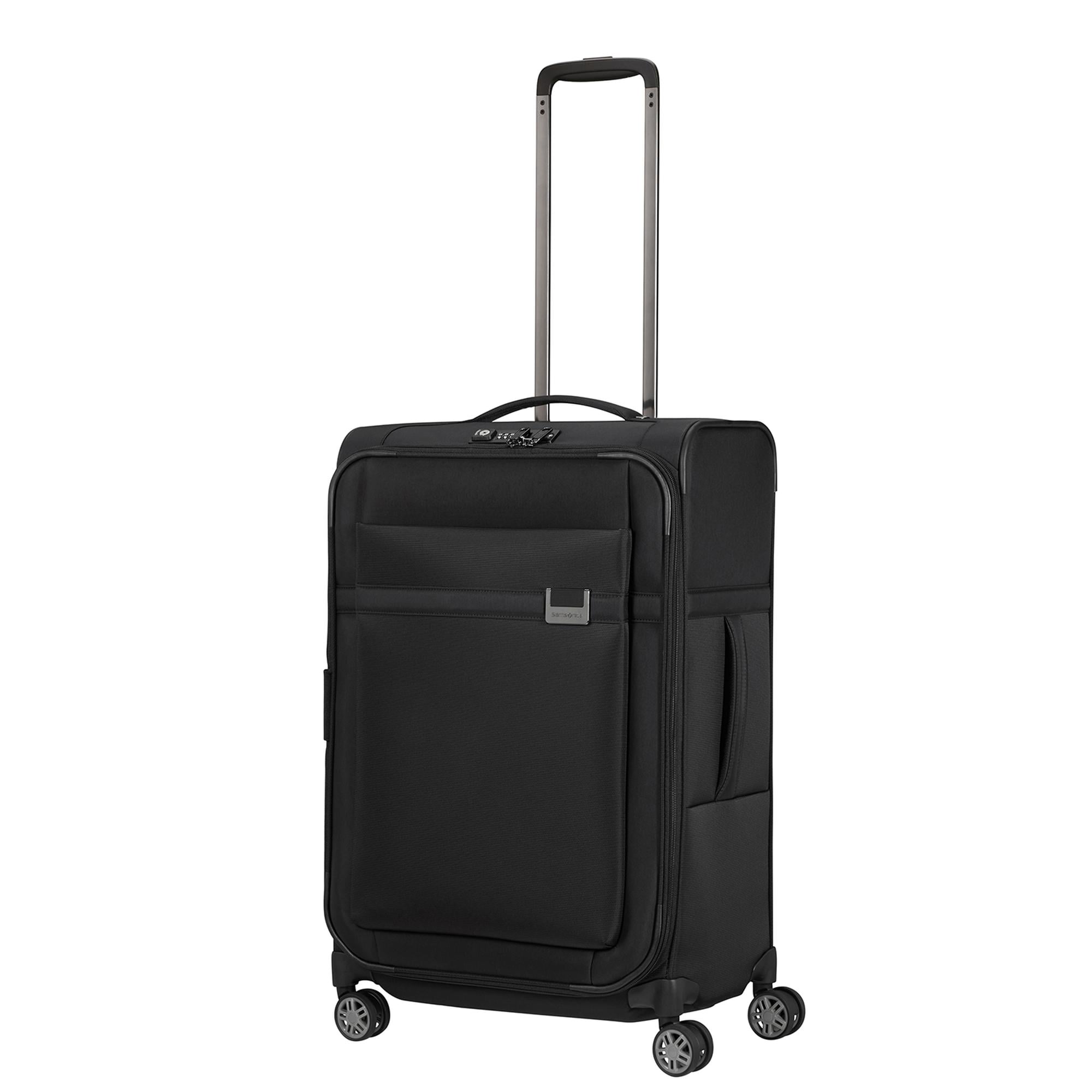 Samsonite Siyah Aırea - 4 Tekerlekli Spinner Körüklü Orta Boy Valiz 67 Cm
