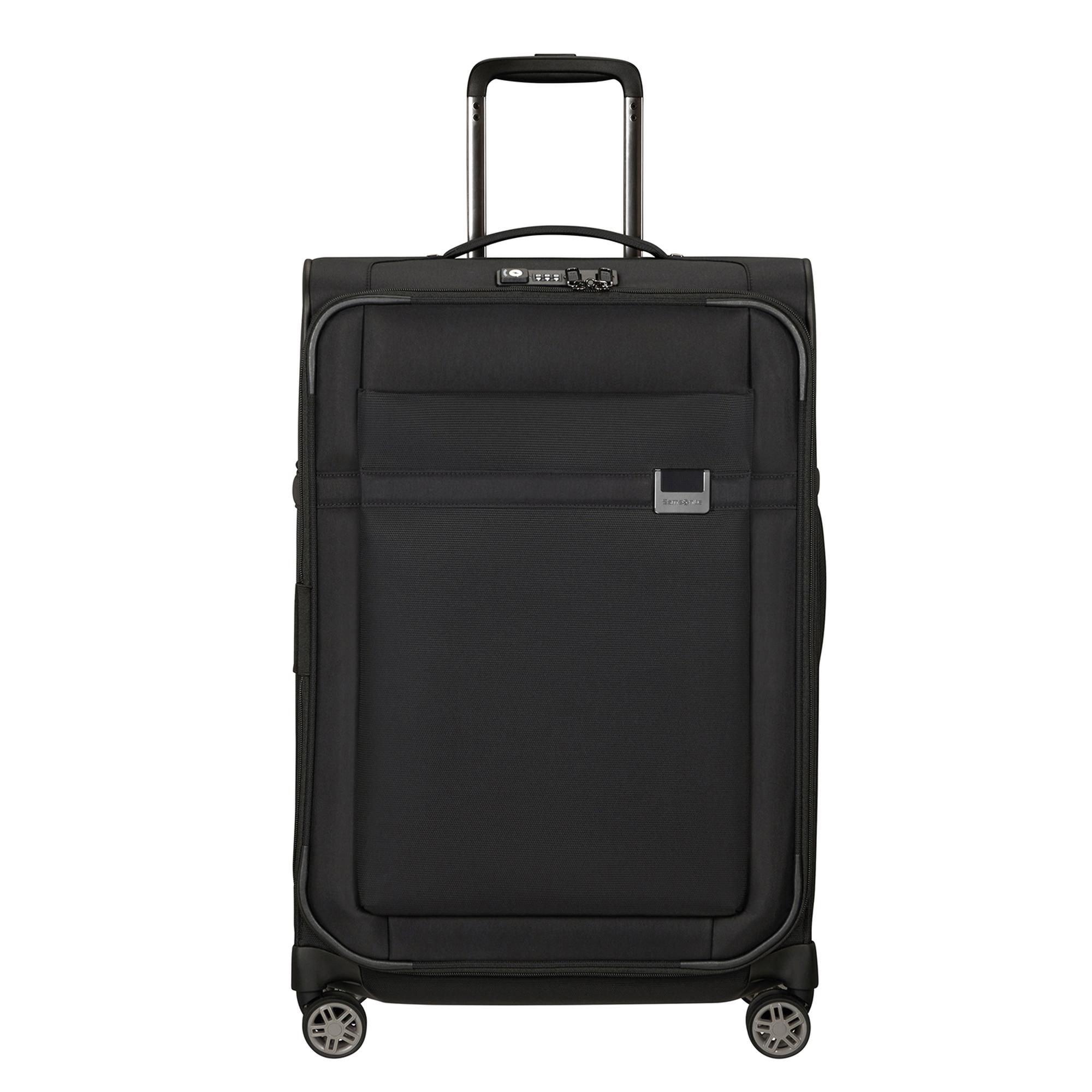 Samsonite Siyah Aırea - 4 Tekerlekli Spinner Körüklü Orta Boy Valiz 67 Cm