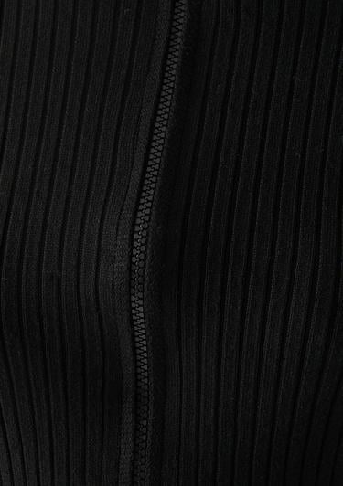  Mavi Çift Yön Fermuarlı Siyah Triko Fitted / Vücuda Oturan Kesim 171469-900