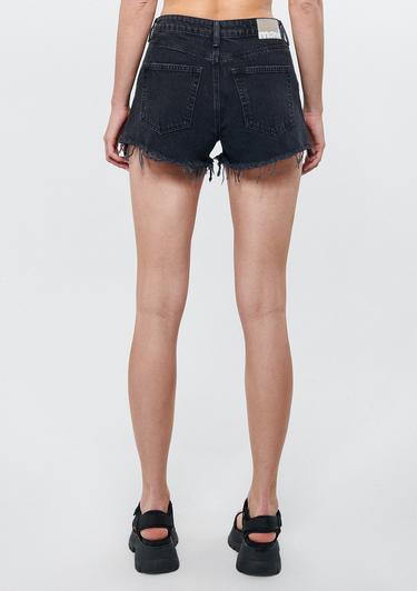  Mavi Rosie Duman Gri Yırtıklı 90s Jean Şort 1447481224