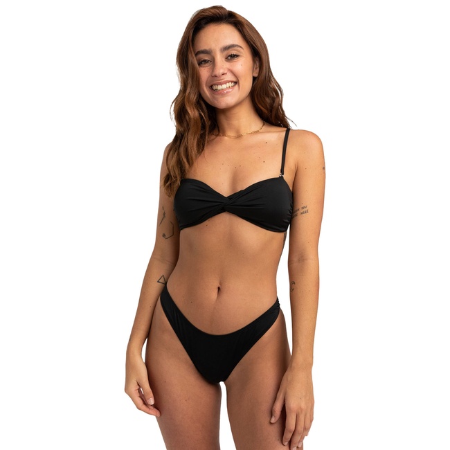  Billabong Sol Searcher Drapped Bandeau Kadın Siyah Bikini Üst