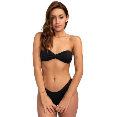  Billabong Sol Searcher Drapped Bandeau Kadın Siyah Bikini Üst
