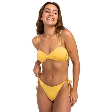  Billabong Sol Searcher Drapped Bandeau Kadın Sarı Bikini Üst