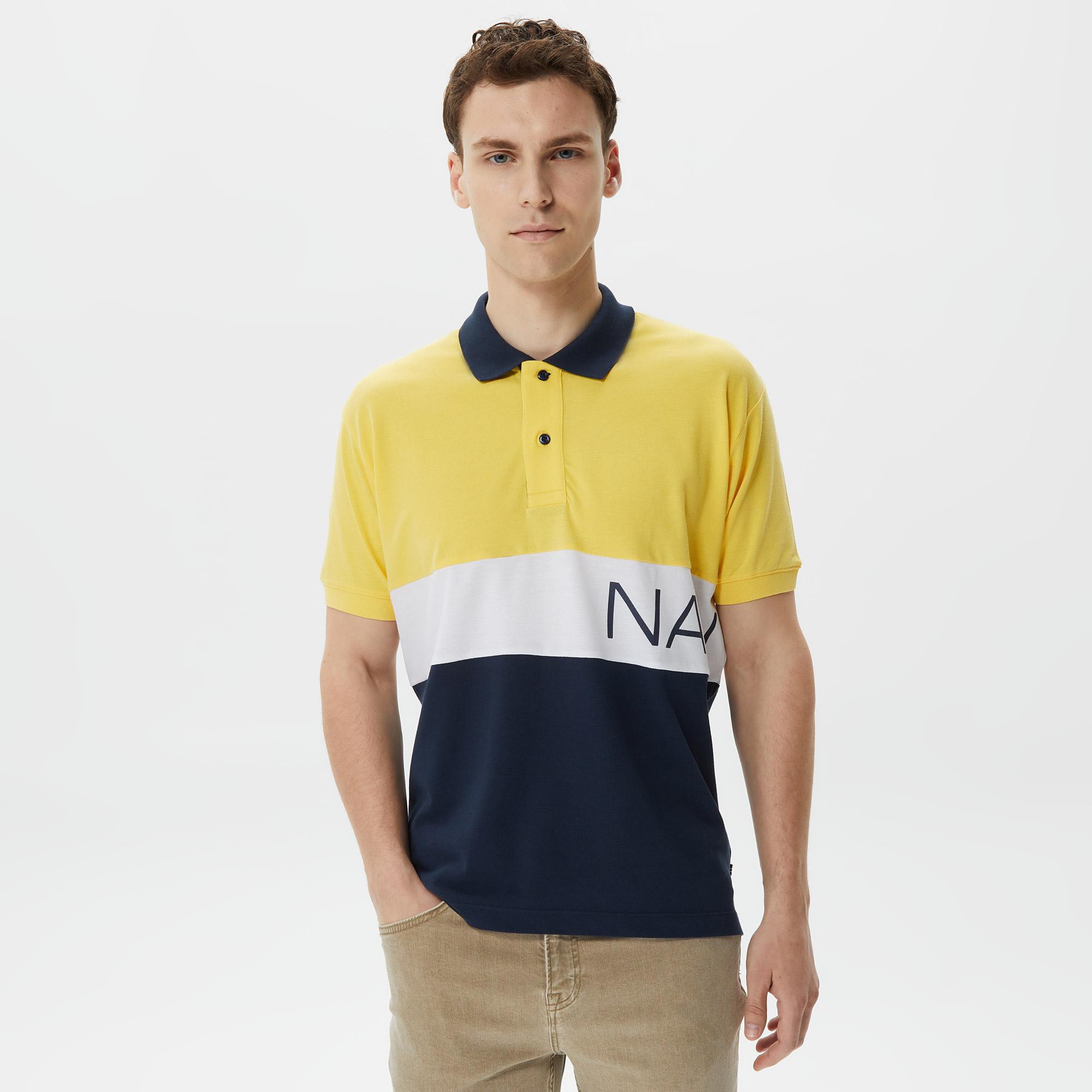 Nautica Erkek Sarı Classic Fit Kısa Kollu Polo