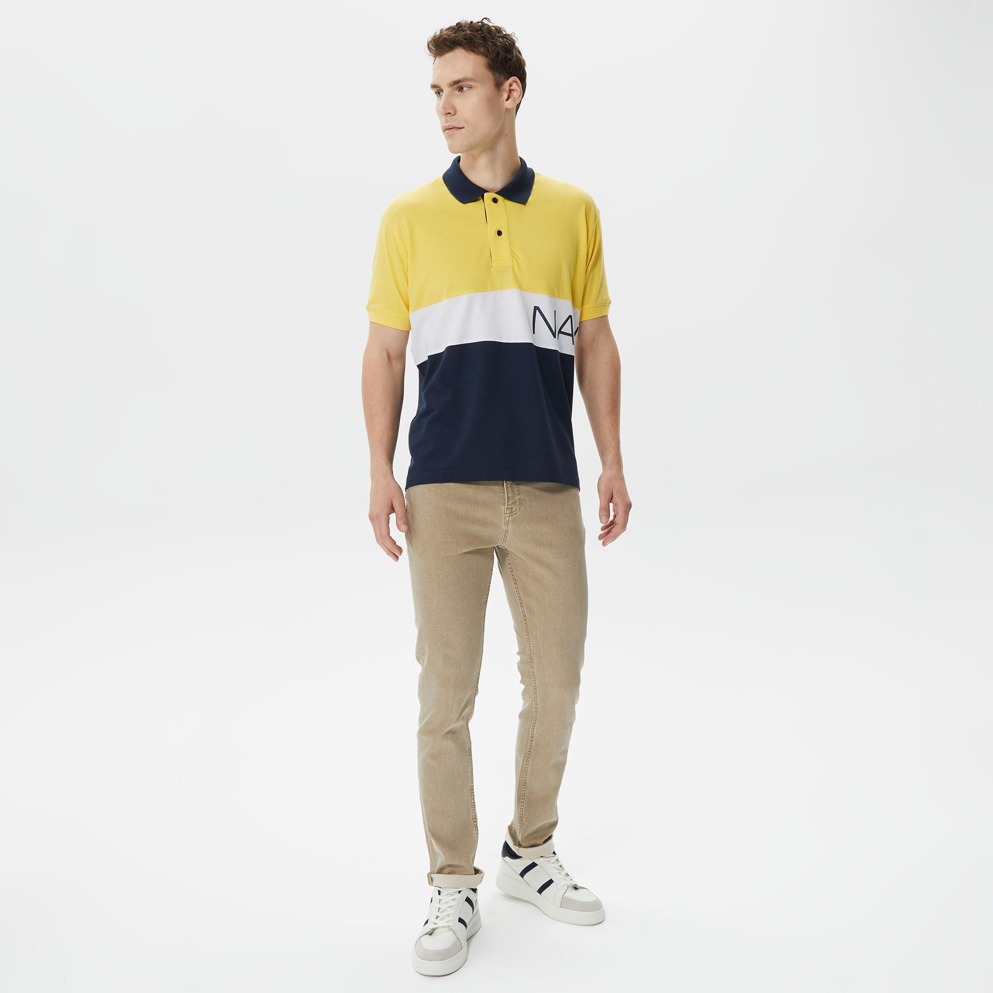 Nautica Erkek Sarı Classic Fit Kısa Kollu Polo