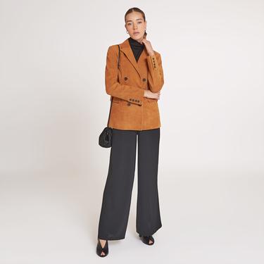  Jolanda Konyak Kadın Süet Deri Blazer Ceket
