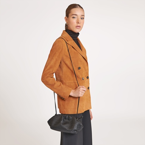  Jolanda Konyak Kadın Süet Deri Blazer Ceket