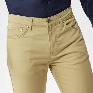  Erkek Slim Fit Bej Pantolon