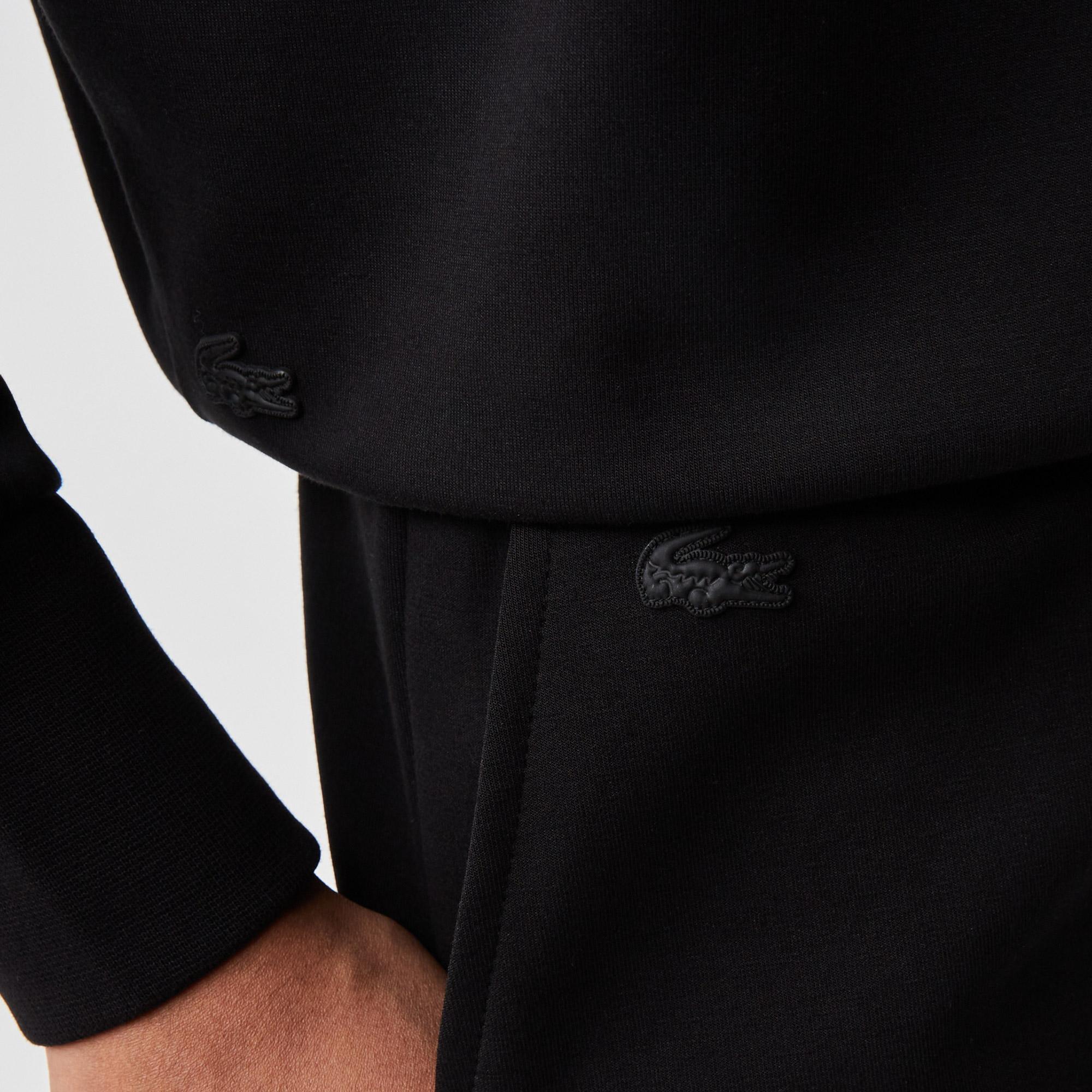 Kadın Slim Fit Baskılı Siyah Eşofman Altı