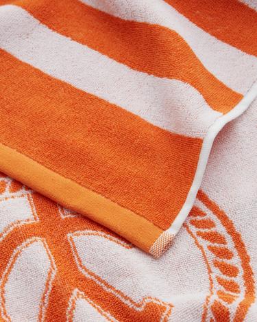  GANT Unisex Turuncu Çizgili Havlu