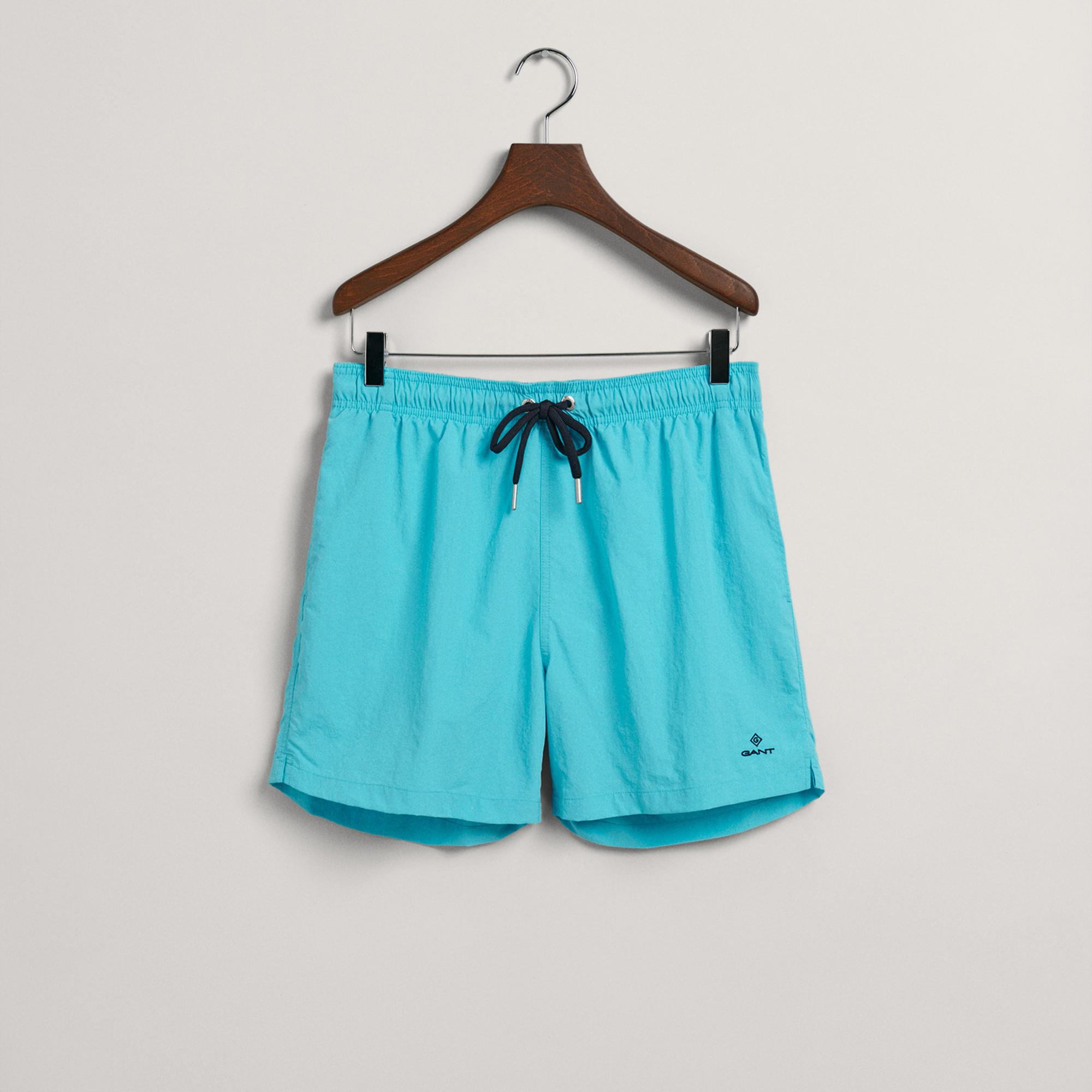 GANT Erkek Mavi Classic Fit Mayo Şort