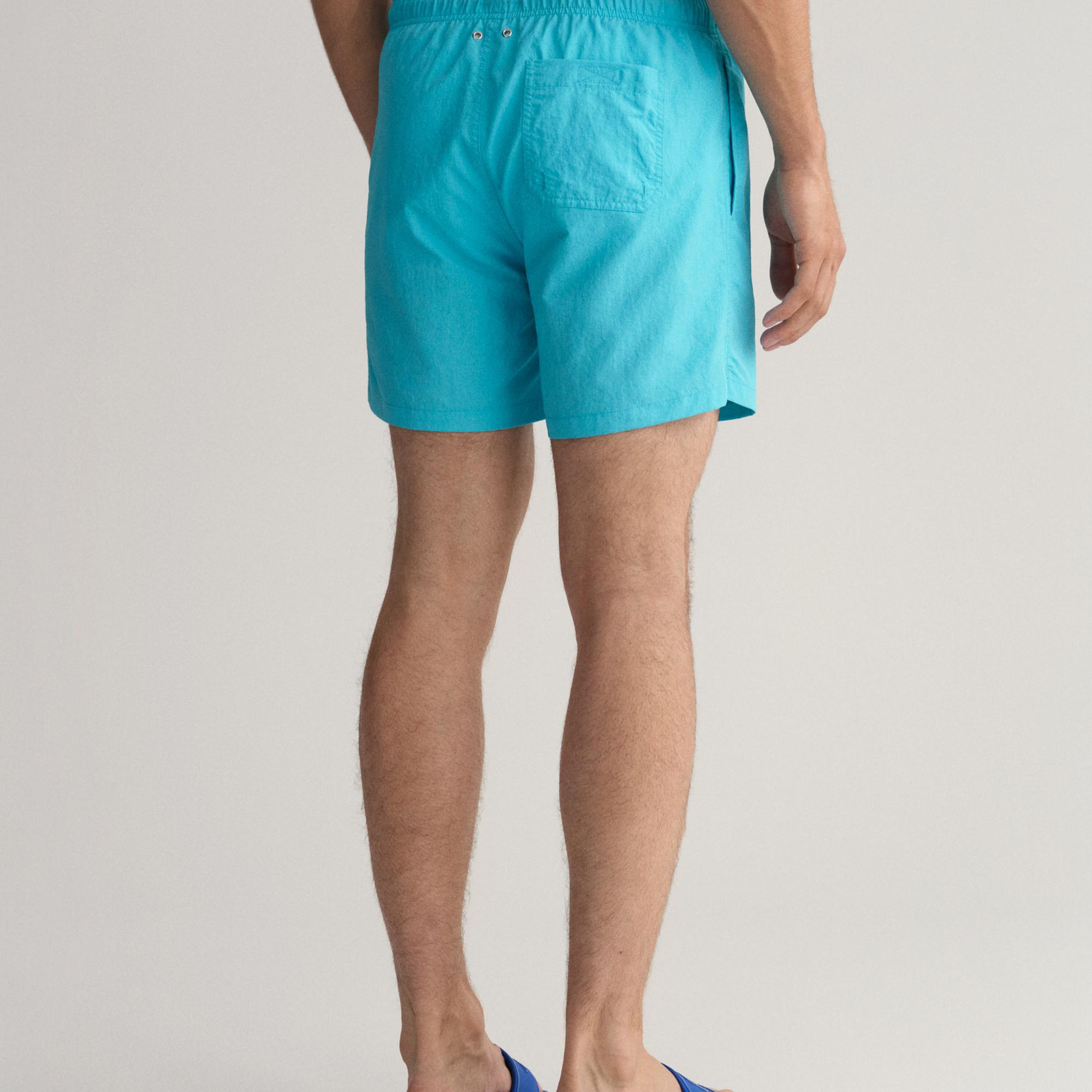 GANT Erkek Mavi Classic Fit Mayo Şort