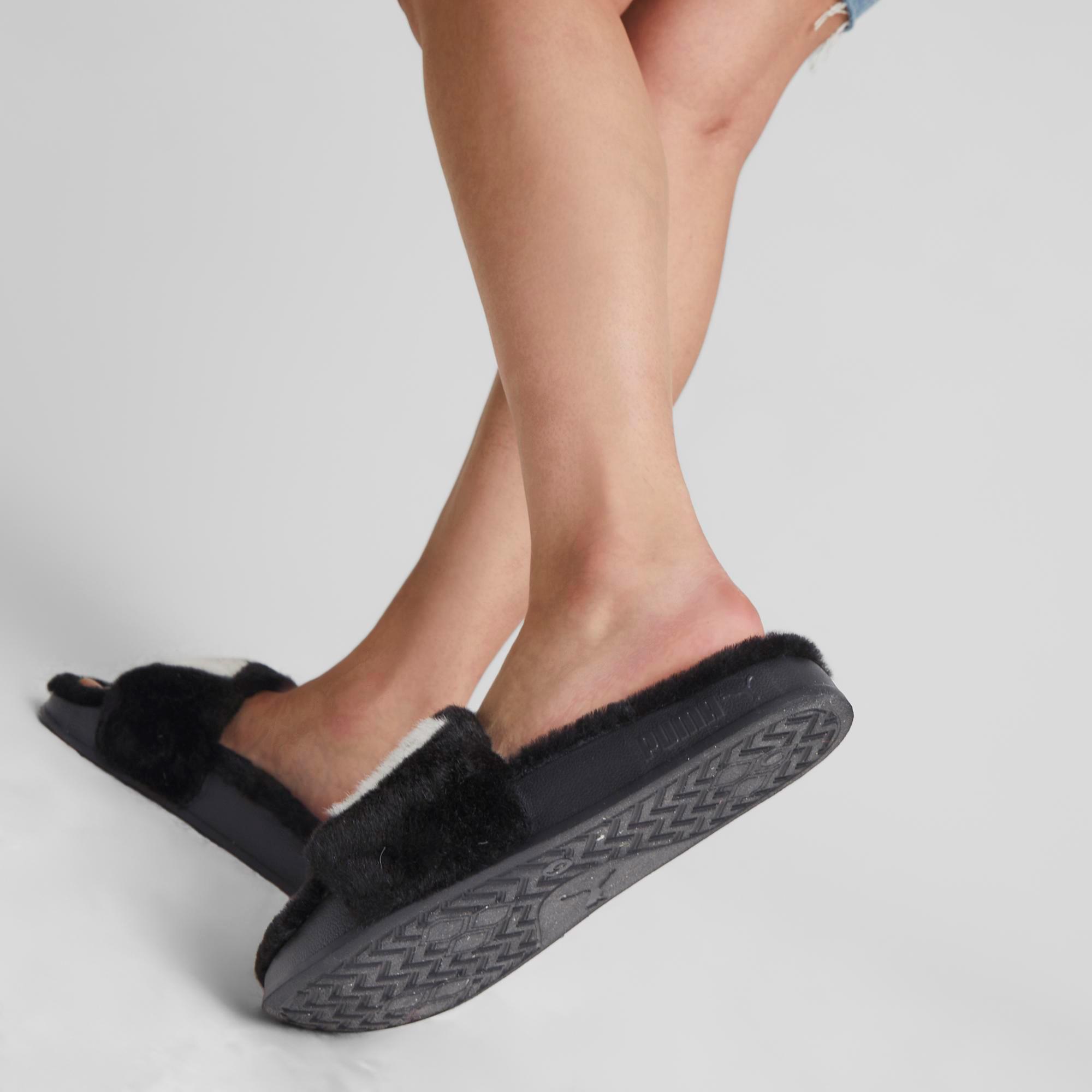 Puma Leadcat 2.0 Fuzz Wns Kadın Siyah Terlik