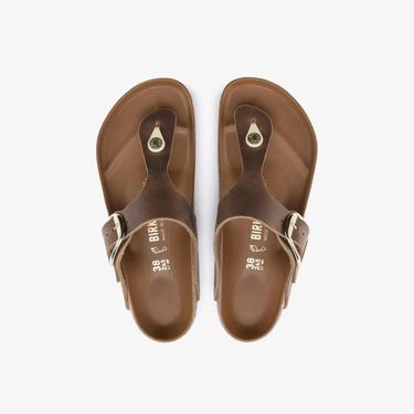  Birkenstock Gizeh Big Buckle Leoi Kadın Kahverengi Terlik