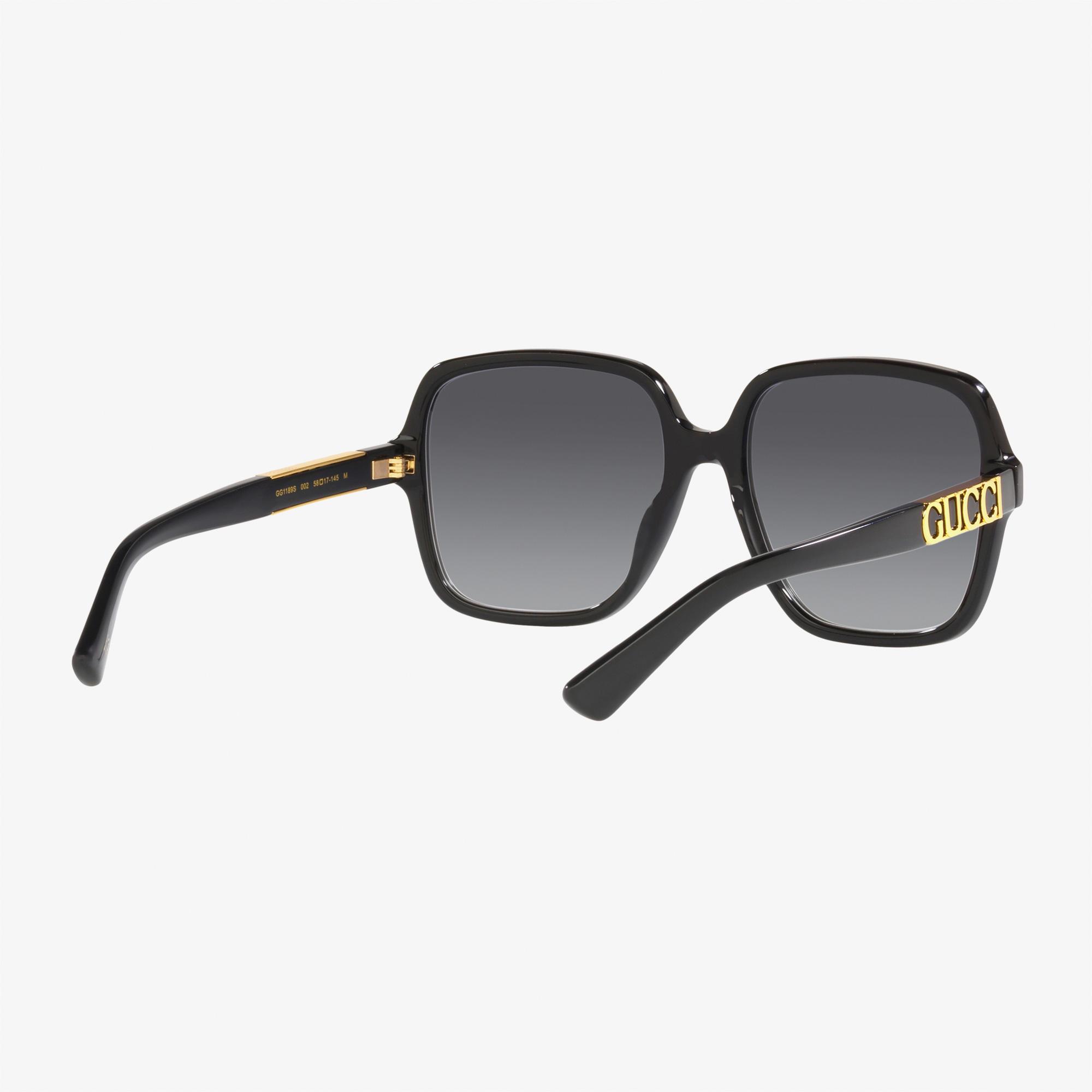 Gucci Rectangle Siyah Güneş Gözlüğü