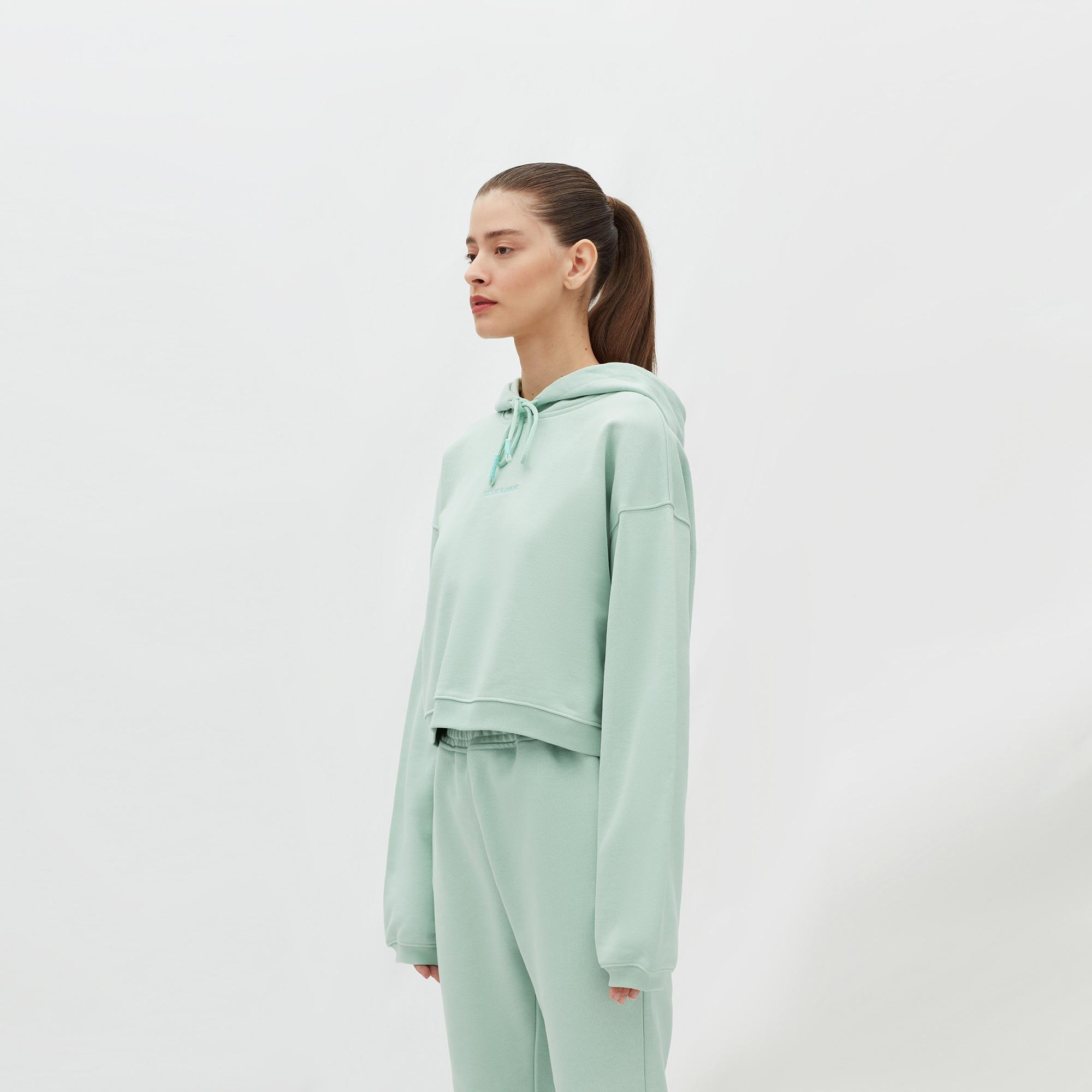 Les Benjamins Essentials Kadın Yeşil Hoodie