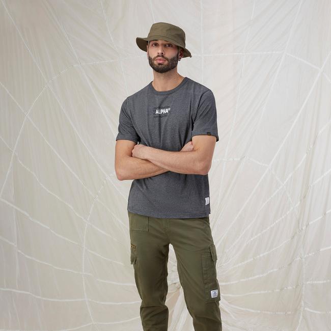  Alpha Industries Alpha Code Graphic Erkek Gri T-Shirt