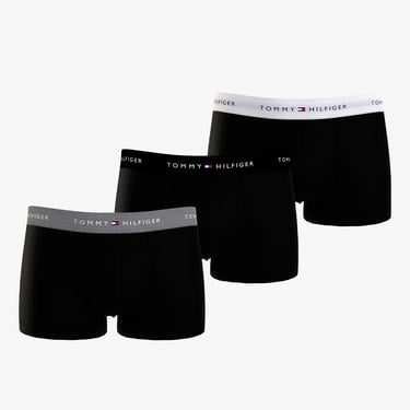  Tommy Hilfiger 3'lü Trunk Erkek Siyah Boxer