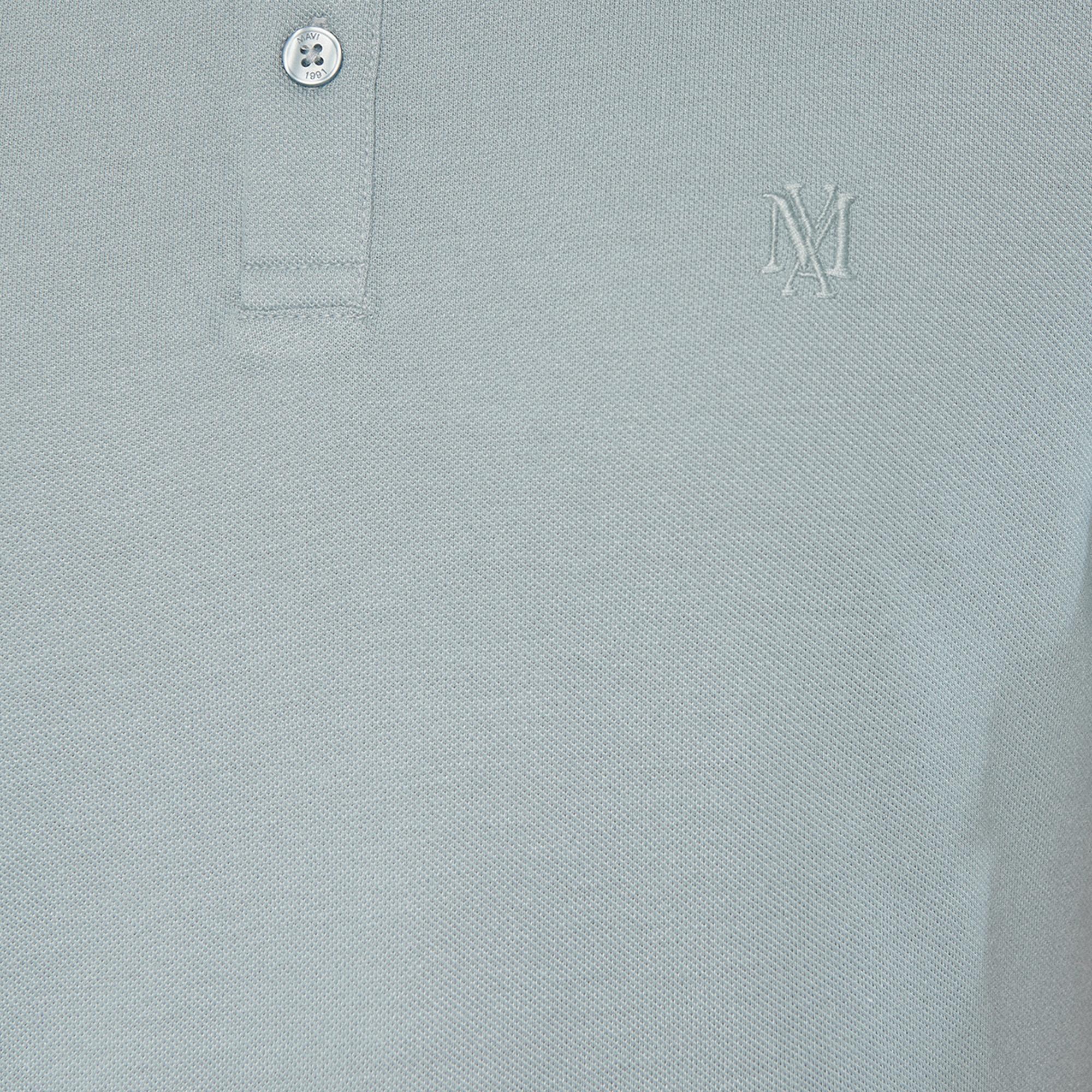 Mavi Lux Touch Polo Yaka Modal Gri Tişört Regular Fit / Normal Kesim 066157-31345