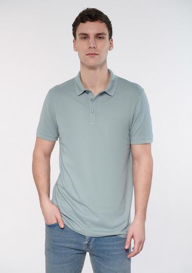  Mavi Lux Touch Polo Yaka Modal Gri Tişört Regular Fit / Normal Kesim 066157-31345