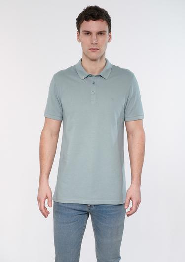 Mavi Lux Touch Polo Yaka Modal Gri Tişört Regular Fit / Normal Kesim 066157-31345