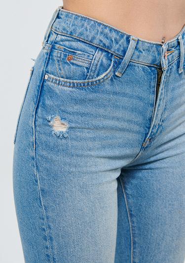  Mavi STAR Orta Mavi Yırtıklı 90s Vıntage Jean Pantolon 101077-85157