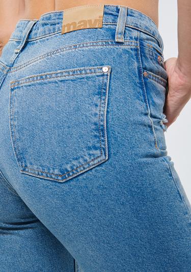  Mavi STAR Orta Mavi Yırtıklı 90s Vıntage Jean Pantolon 101077-85157