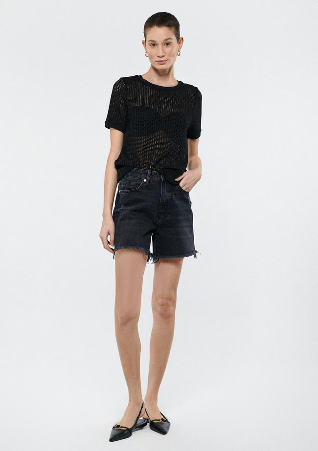  Mavi Millie Duman Gri Jean Şort 1458981230