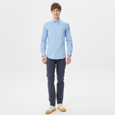  Lacoste Erkek Slim Fit Açık Mavi Gömlek