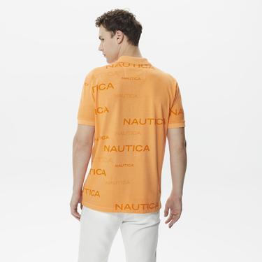  Nautica Erkek Turuncu Classic Fit Kısa Kollu Polo