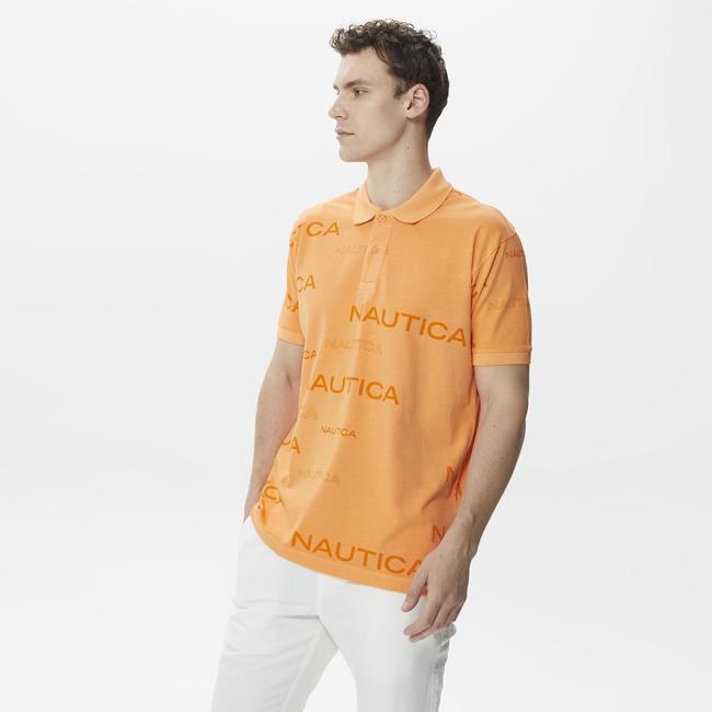  Nautica Erkek Turuncu Classic Fit Kısa Kollu Polo