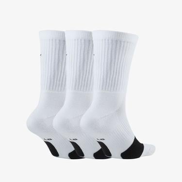  Nike Crew Everyday Baseball 3'lü Unisex Beyaz Çorap