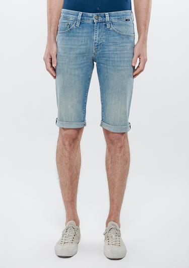  Mavi Nicholas Açık Puslu Mavi Premium Jean Şort 0416028720