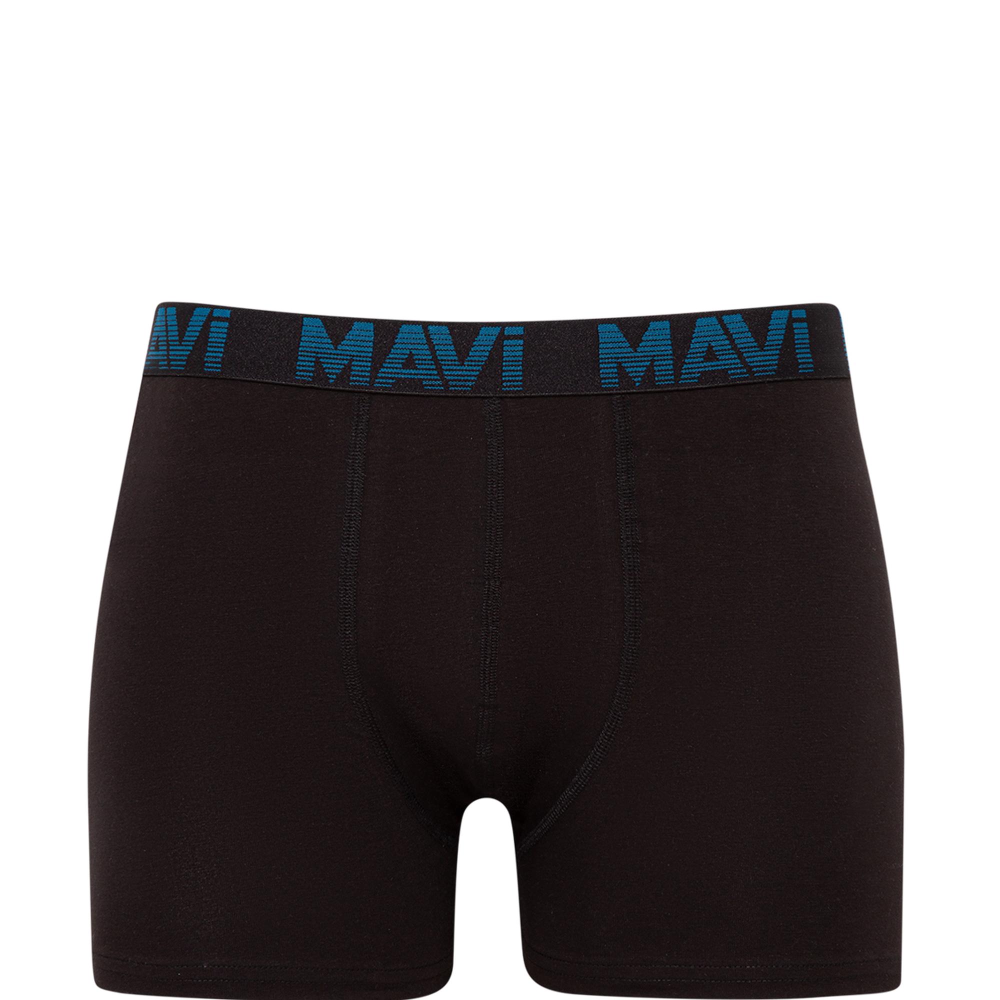 Mavi 5li Siyah Basic Boxer Seti 0910619-900