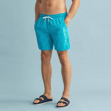  Gant Erkek Mavi Logolu Mayo Şort