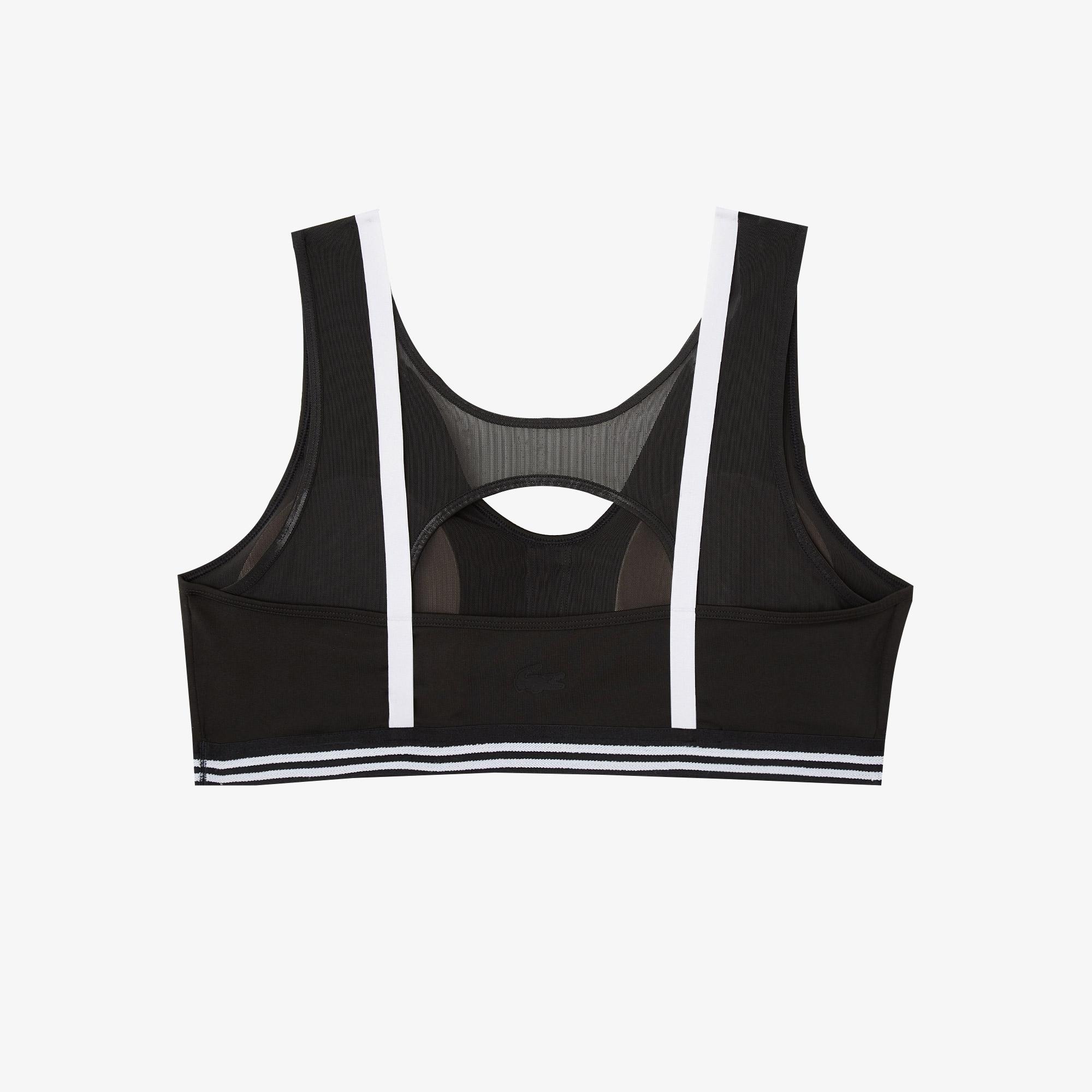 Lacoste SPORT Active Kadın Askılı V Yaka Siyah Bra