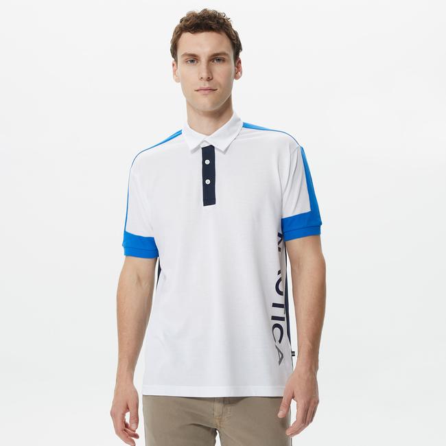  Nautica Erkek Beyaz Classic Fit Kısa Kollu Polo