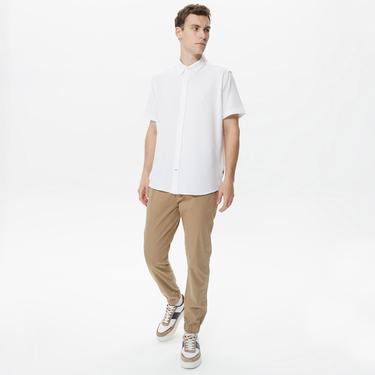  Nautica Erkek Beyaz Classic Fit Kısa Kollu Gömlek