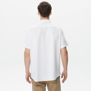  Nautica Erkek Beyaz Classic Fit Kısa Kollu Gömlek
