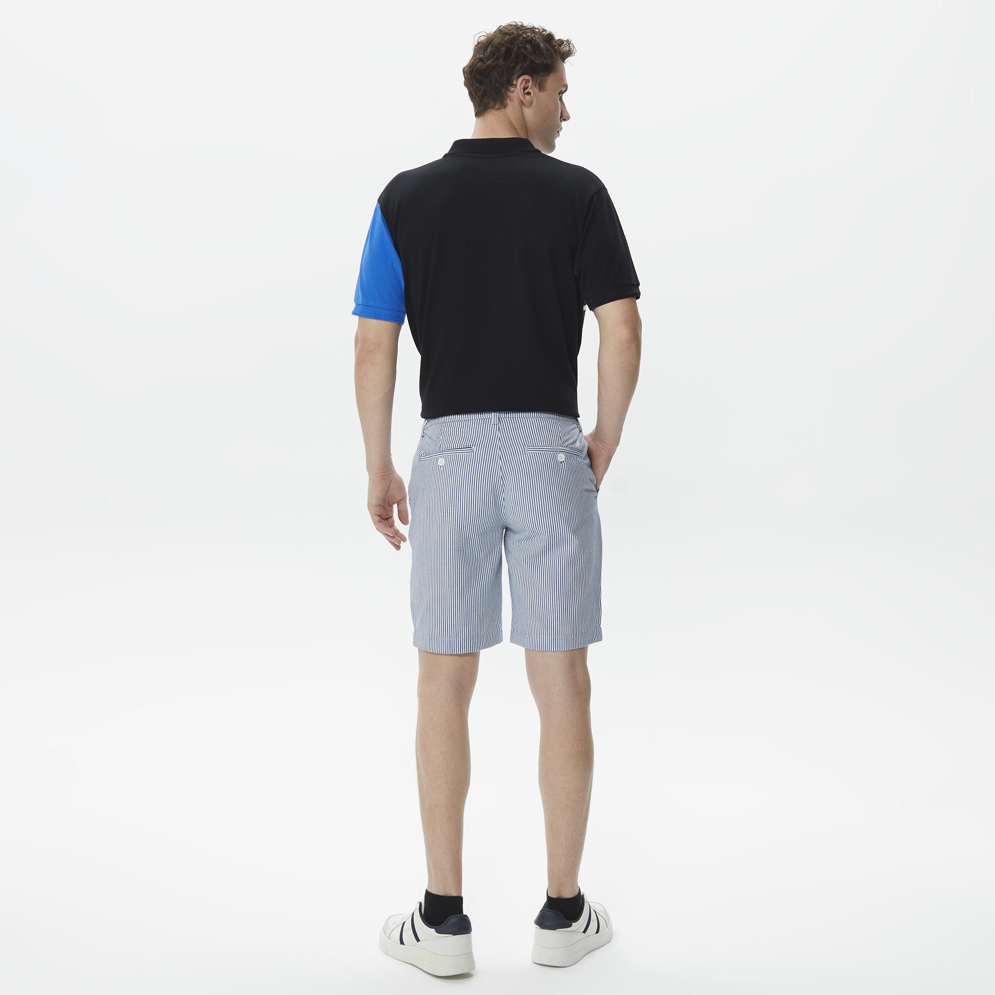 Nautica Erkek Mavi Çizgili Bermuda Şort