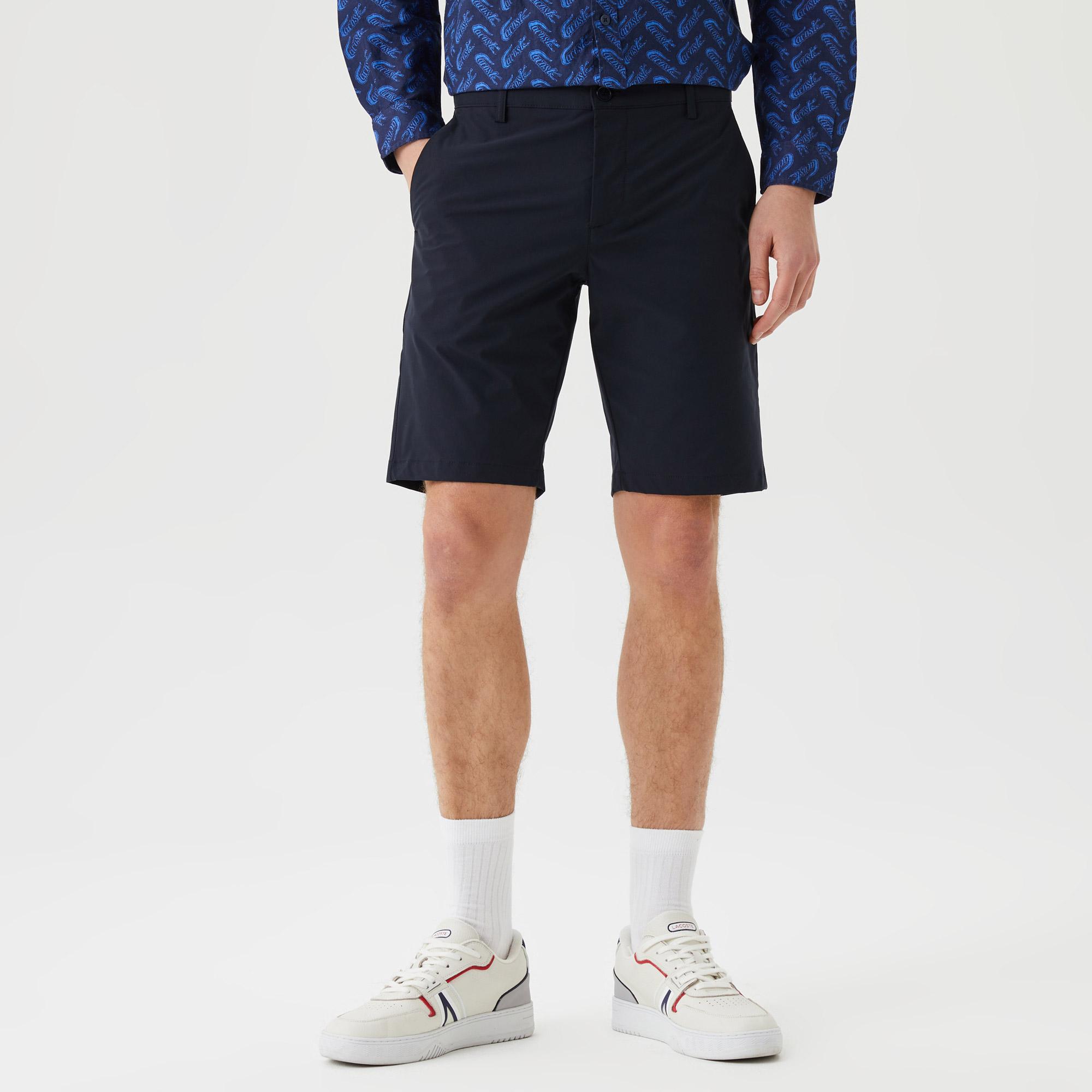 Erkek Slim Fit Lacivert Bermuda