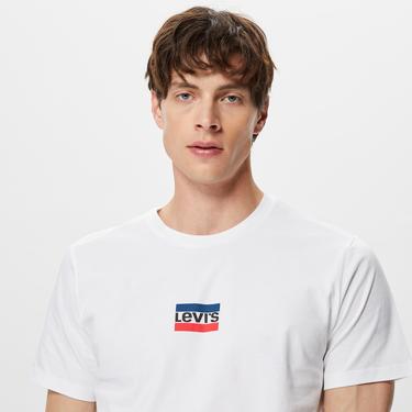  Levi's Graphic Crewneck Erkek Beyaz T-Shirt