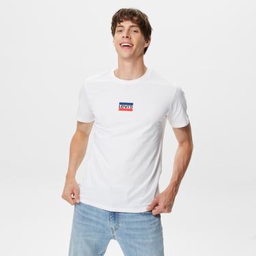  Levi's Graphic Crewneck Erkek Beyaz T-Shirt