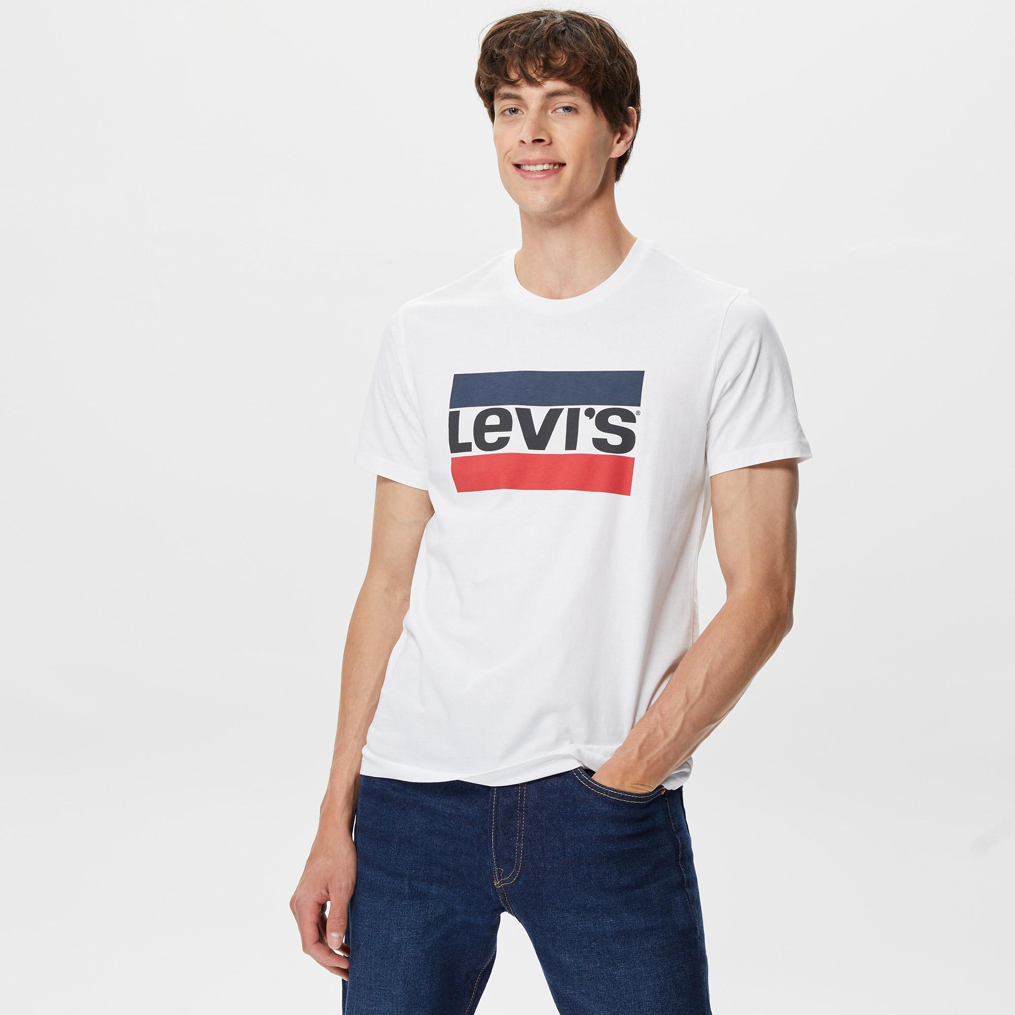 Levi's Sportswear Logo Graphic 84 Sportswear Erkek Krem Rengi T-Shirt
