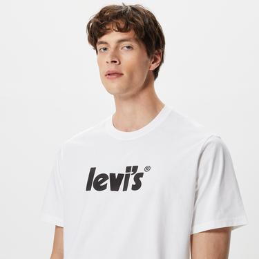  Levi's Relaxed Fit Erkek Krem Beyaz T-Shirt