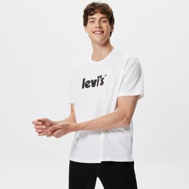  Levi's Relaxed Fit Erkek Krem Beyaz T-Shirt