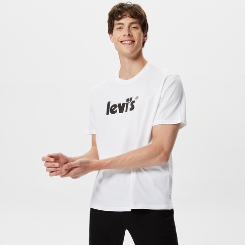  Levi's Relaxed Fit Erkek Krem Beyaz T-Shirt