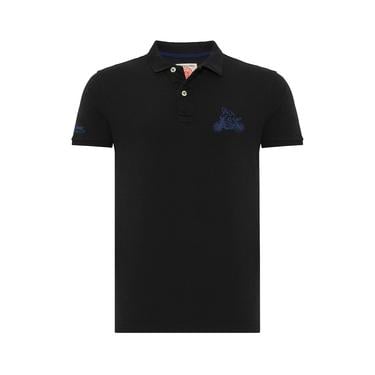  Routefield Pax Erkek Siyah Polo Tişört