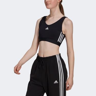  adidas Essentials 3-Stripes Kadın Siyah Antrenman Bra
